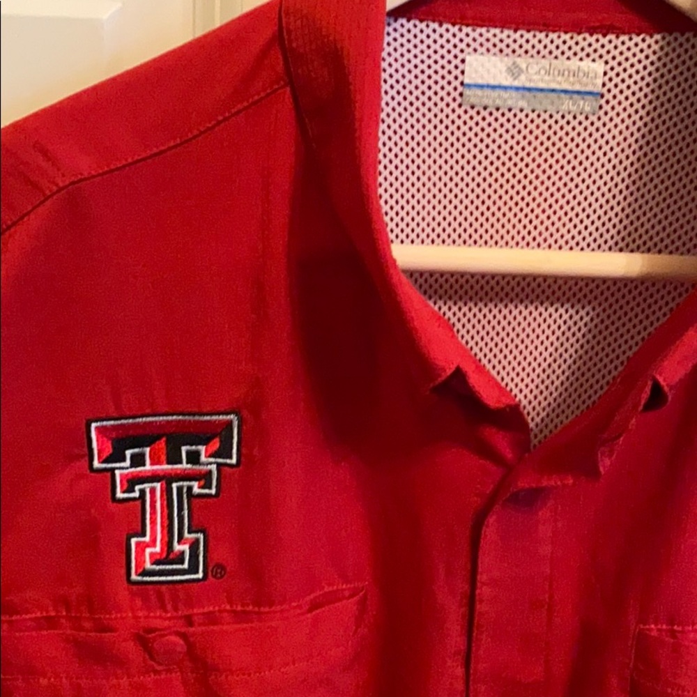Men’s Columbia Texas Tech PFG short sleeve shirt